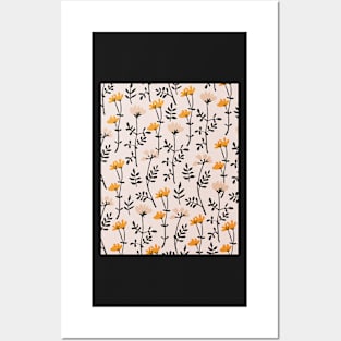 Abstract flowers, Botanical Mid century art Posters and Art